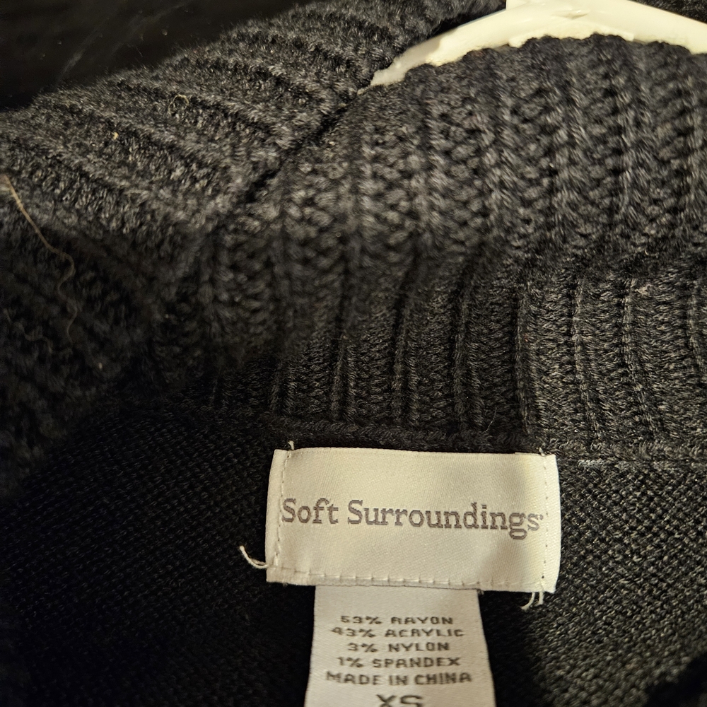 Soft Surroundings Black Cowl Neck Sweater - Picture 5 of 7